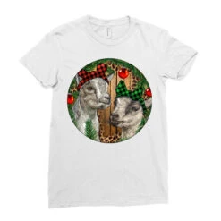 Baby Goats Christmas Ladies Fitted T-Shirt -Noel Outfits Store pd.2526594290.36.25093970.s3.1 front white ffffff none x0y0 154 800x800 1
