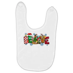 Christmas Believe Baby Bibs