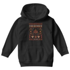 Avatar Firebending Iroh Christmas Youth Hoodie -Noel Outfits Store pd.2526606132.53.25067853.s3.1 front black ffffff none x18.5y0 76 800x800 1