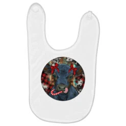 Black Angus Calf Christmas Baby Bibs