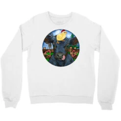 Black Angus Cattle With Santa Chick Christmas Crewneck Sweatshirt -Noel Outfits Store pd.2526676980.32.25095104.s3.1 front white ffffff none x0y0 124 800x800 1
