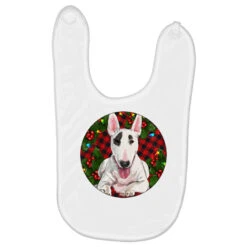 Christmas Bull Terrier Baby Bibs