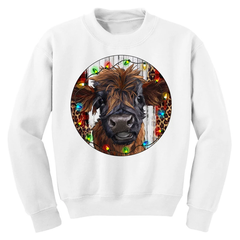 Western Christmas Calf Youth Sweatshirt 5 Western Christmas Calf Youth Sweatshirt - Image 3
