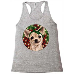 Christmas Chihuahua With Buffalo Plaid Racerback Tank -Noel Outfits Store pd.2526680264.45.25095153.s3.1 front grey ffffff none x0y0 144 800x800 1