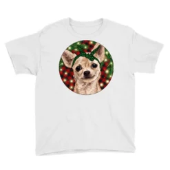 Christmas Chihuahua With Buffalo Plaid Youth Tee -Noel Outfits Store pd.2526680274.37.25095153.s3.1 front white ffffff none x0y0 129 800x800 1