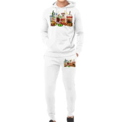 Christmas Coffee Cups With Chihuahua Hoodie & Jogger Set
