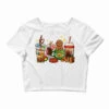 Christmas Coffee Cups With Poodle Crop Top