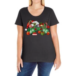 Christmas Game Controller Ladies Curvy T-Shirt