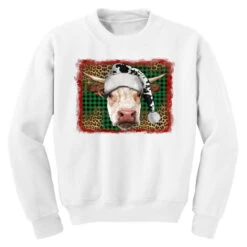 Merry Christmas Hereford Cow With Background Youth Sweatshirt -Noel Outfits Store pd.2526688062.52.25095168.s3.1 front white ffffff none x0y0 169 800x800 1