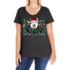 Christmas Dog Mom Husky Ladies Curvy T-Shirt
