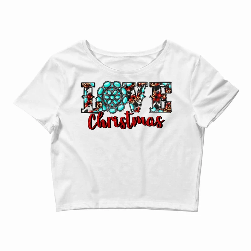 Western Gemstone Christmas Love Crop Top 3 Western Gemstone Christmas Love Crop Top