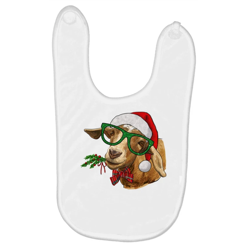 Christmas Glasses Goat Baby Bibs 3 Christmas Glasses Goat Baby Bibs