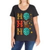 Gemstone And Reindeer Christmas Ho Ho Ho Ladies Curvy T-Shirt -Noel Outfits Store pd.2526696109.116.25095200.s3.1 front black ffffff none x0y0 133 800x800 1