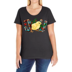 Christmas Joy With Chick Ladies Curvy T-Shirt