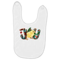 Christmas Joy With Chick Baby Bibs
