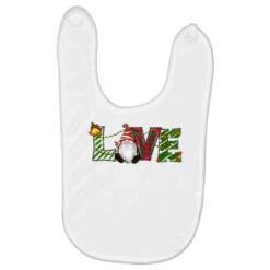 Christmas Love Gnome Baby Bibs