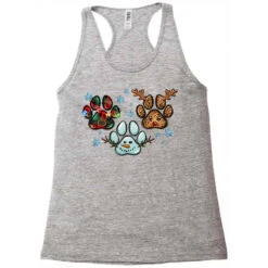 Christmas Paws Racerback Tank 9 Christmas Paws Racerback Tank -Noel Outfits Store pd.2526705113.45.25095316.s3.1 front grey ffffff none x0y0 144 800x800 1
