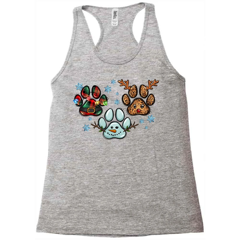 Christmas Paws Racerback Tank 5 Christmas Paws Racerback Tank - Image 3