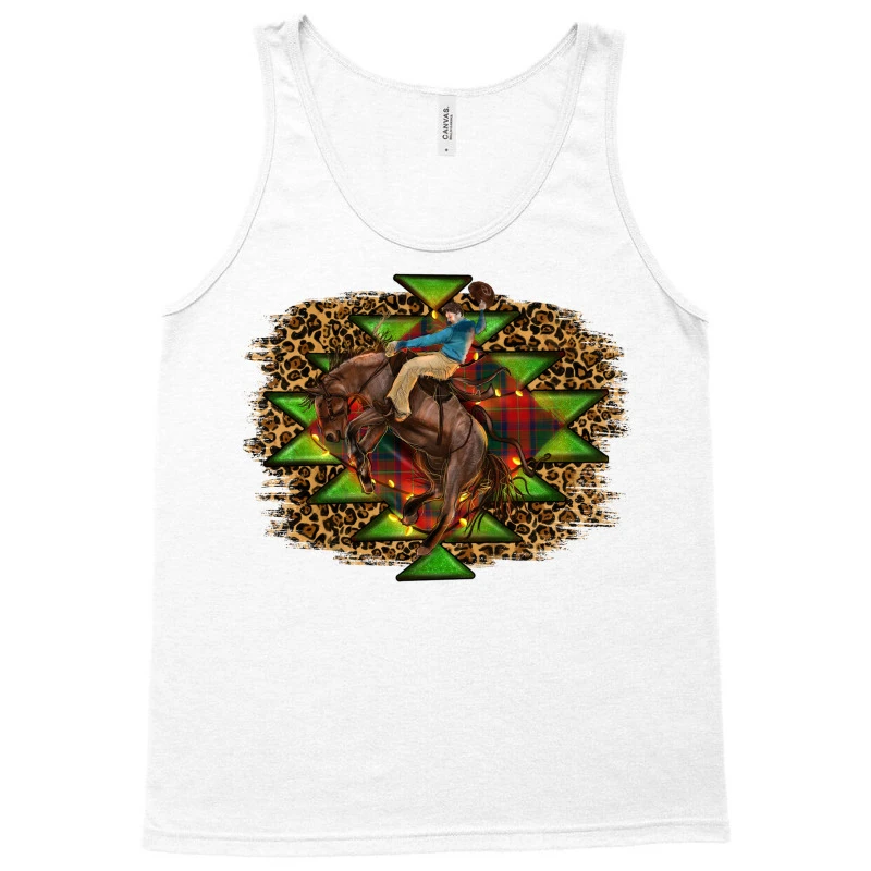 Western Christmas Rodeo Distressed Tank Top 5 Western Christmas Rodeo Distressed Tank Top - Image 3