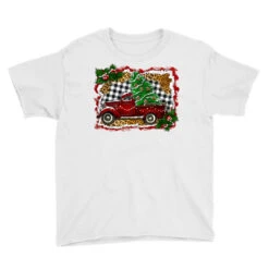 Christmas Truck With Christmas Tree Youth Tee -Noel Outfits Store pd.2526718416.37.25095370.s3.1 front white ffffff none x0y0 129 800x800 1