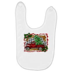 Christmas Truck With Christmas Tree Baby Bibs