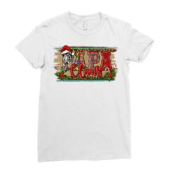 Christmas Western Papa Claus Ladies Fitted T-Shirt -Noel Outfits Store pd.2526718911.36.25095369.s3.1 front white ffffff none x0y0 154 800x800 1