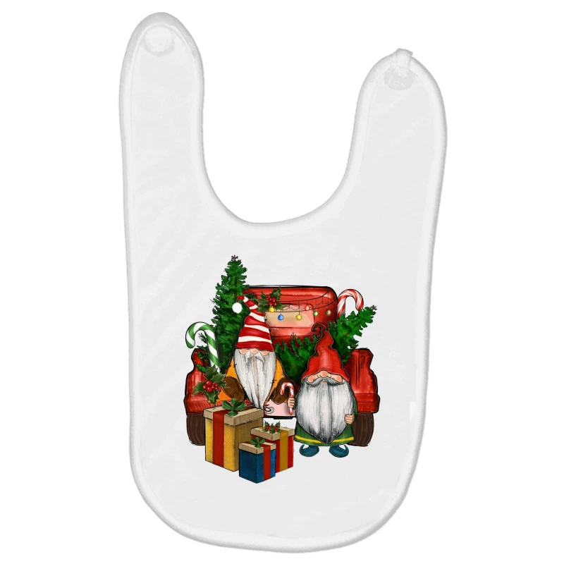 Christmas Truck And Gnome Baby Bibs 3 Christmas Truck And Gnome Baby Bibs