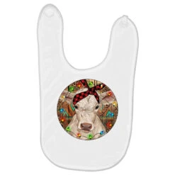 Christmas Charolais Calf Baby Cow Baby Bibs
