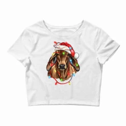Christmas Brahman Cow Crop Top