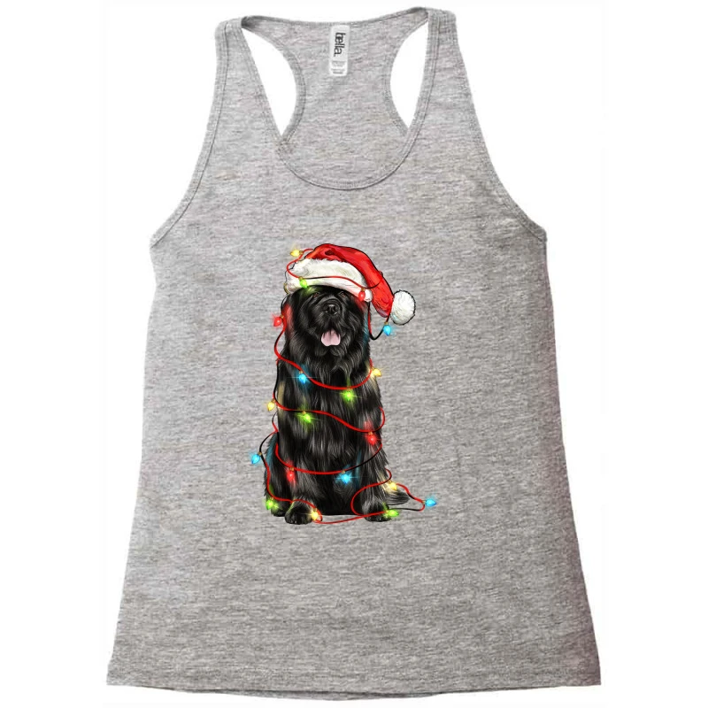 Christmas Newfoundland Dog Racerback Tank 5 Christmas Newfoundland Dog Racerback Tank - Image 3
