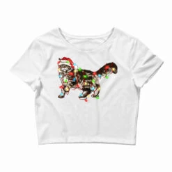 Christmas Christmas Maine Coon Cat Cat Crop Top