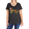 Christmas Bengal Cat Ladies Curvy T-Shirt