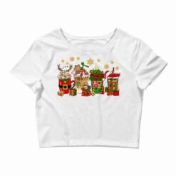 Christmas Coffee Drink Crop Top