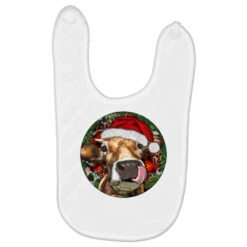 Hereford Cow Christmas Baby Bibs