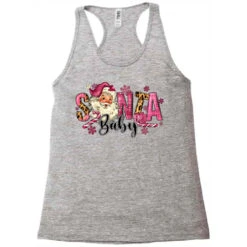 Santa Baby Pink Christmas Racerback Tank -Noel Outfits Store pd.2526781398.45.25096758.s3.1 front grey ffffff none x0y0 144 800x800 1