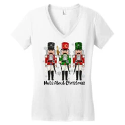 Nuts About Christmas Women's V-Neck T-Shirt -Noel Outfits Store pd.2526783525.72.25096756.s3.1 front white ffffff none x0y0 138 800x800 1