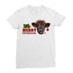 Merry Christmas Calf Ladies Fitted T-Shirt -Noel Outfits Store pd.2526786594.36.25097033.s3.1 front white ffffff none x0y0 154 800x800 1