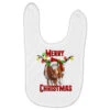 Merry Christmas Longhorn Cow Baby Bibs