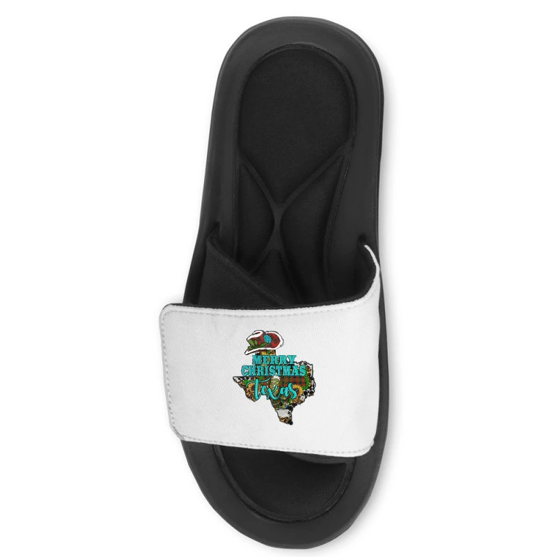 Merry Christmas Texas Map Slide Sandal 4 Merry Christmas Texas Map Slide Sandal - Image 2