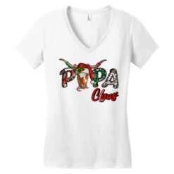 Papa Claus With Long Horn Western Christmas Women's V-Neck T-Shirt 9 Papa Claus With Long Horn Western Christmas Women's V-Neck T-Shirt -Noel Outfits Store pd.2526793589.72.25097093.s3.1 front white ffffff none x0y0 138 800x800 1