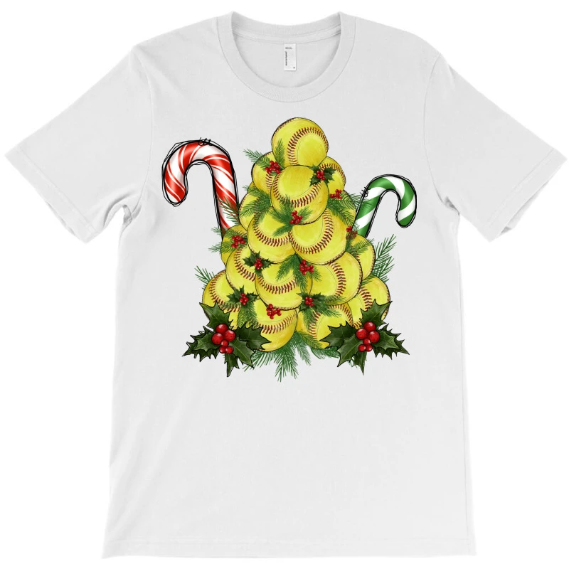 Lightning Softball Christmas Tree T-Shirt 5 Lightning Softball Christmas Tree T-Shirt - Image 3