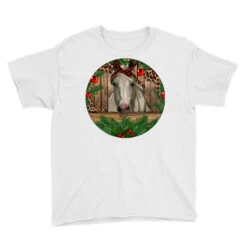 Christmas Horse Youth Tee -Noel Outfits Store pd.2526805361.37.25097253.s3.1 front white ffffff none x0y0 129 800x800 1