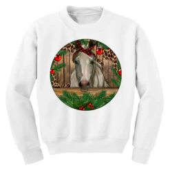 Christmas Horse Youth Sweatshirt -Noel Outfits Store pd.2526805368.52.25097253.s3.1 front white ffffff none x0y0 169 800x800 1
