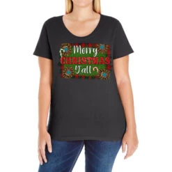 Merry Christmas Y'all Ladies Curvy T-Shirt
