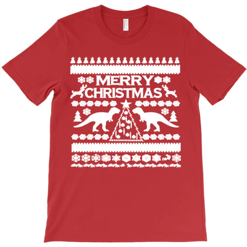 T Rex Ugly Christmas T-Shirt 5 T Rex Ugly Christmas T-Shirt - Image 3