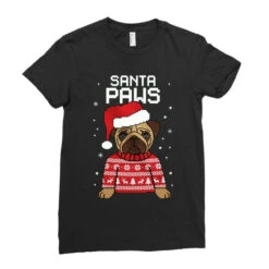 Santa Paws Merry Christmas Ladies Fitted T-Shirt -Noel Outfits Store pd.2526811250.36.25097379.s3.1 front black ffffff none x2y0 150 800x800 1