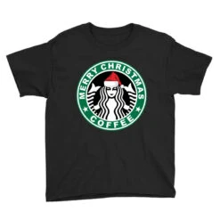 Christmas With Coffee Youth Tee -Noel Outfits Store pd.2526982309.37.25100756.s3.1 front black ffffff none x0y15 129 800x800 1
