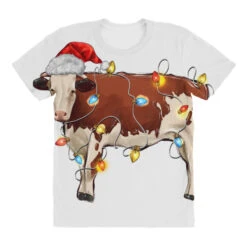 Christmas Cow All Over Women's T-shirt 9 Christmas Cow All Over Women's T-shirt -Noel Outfits Store pd.2526984070.108.25100678.s3.1 front customized f5f5f5 none x45y40.5 294 800x800 1