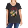 Christmas Balls Ladies Curvy T-Shirt