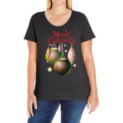 Christmas Balls Ladies Curvy T-Shirt